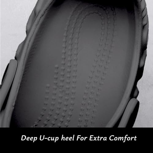 Kraasa Extra Soft Men's Casual Sports Clogs/Sandals with Adjustable Back Strap for Adult | Comfortable & Lightweight| Stylish & Anti-Skid| Waterproof & Everyday Use Mules for Gents/Boys