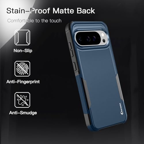 Image of KARWAN Shockproof Back Case Cover Compatible with Google 9 /10 Pro, Heavy Duty Case with 360 Degree Camera Protection, Dual Layer Rugged Bumper Protection Cover with Matte Finish (Blue)