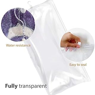 GQC - Sacchetti sottovuoto vestiti da appendere, 4 pezzi, Vacuum storage bags salvaspazio per vestiti, organizer per armadio, Sacchetti vestitii trasparente e riutilizzabile,