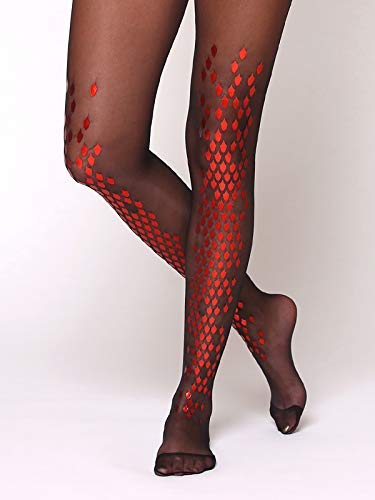 red sheer tights