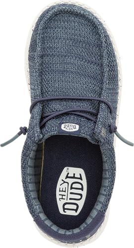 Image of HEYDUDE Boy's Youth Wally Stretch Sox Slip On Shoe, Irish Cream /Egret Size