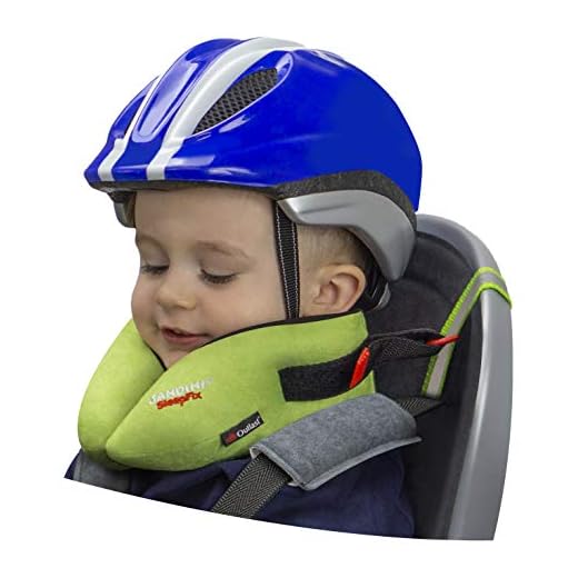 SANDINI SleepFix® Kids BIKE – Cojín cervical con función de sujeción y compensación de temperatura - Accesorio de asiento infantil para bicicleta - Evita que la cabeza de su hijo caiga mientras duerme