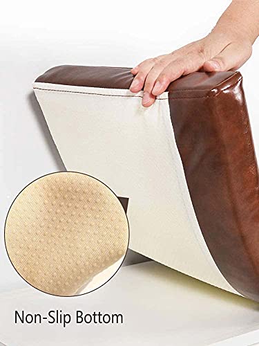 Yanman Leather Thick Not-Slip Chair Pads,Memory Foam Replacement Mat,Soft Chair Pads With Zipper,Waterproof Removeable Square Durable Seat Cushions For Sofa Dining Chair Office Home #TOP1