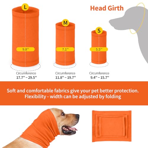 Image of Nanaki Dog Calming Hoodie Ear Wraps for Dogs, Fireworks Ear Protection Head Muffs Doggy Warp Anxiety Relief, Doggy Hematoma Wrap, Pet Head Cover for Grooming and Force Drying Bathing Pet Protector