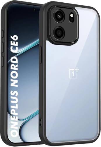 Image of VONZEE Clear Back Case Cover for OnePlus Nord Ce6 5G | Shockproof Design | Hard Back Cover Case for OnePlus Nord Ce6 5G (PC & TPU, Black)