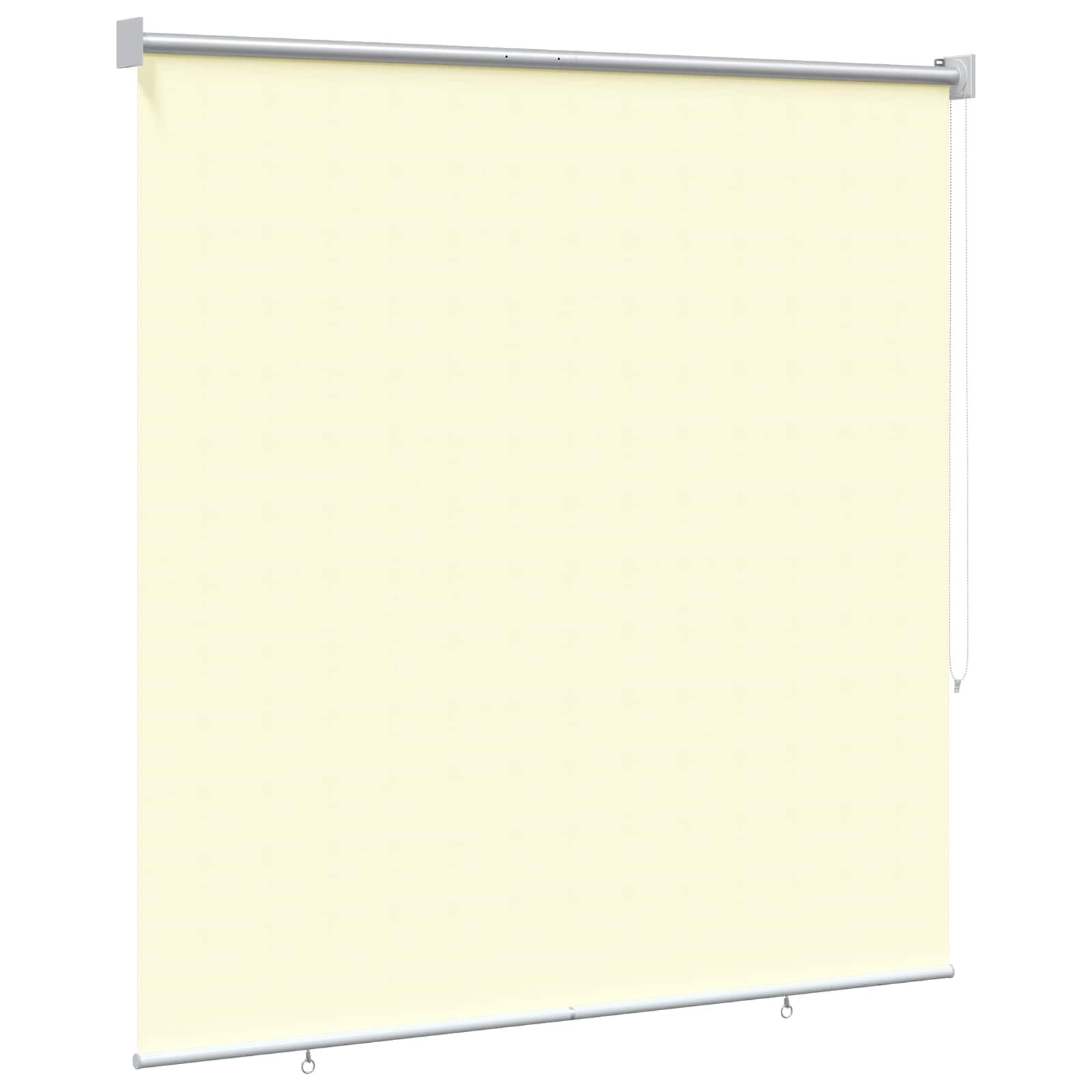 Tenda avvolgitrice in poliestere crema | Montaggio a parete o soffitto, catena sinistra o destra, controllo termico, filtro luce