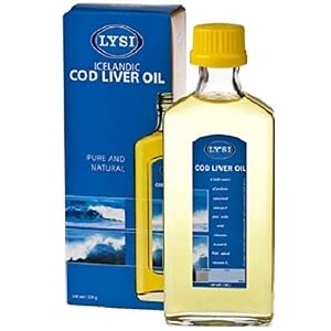 Lysi Fisch Kabeljau Lebertran Natürlichem Geschmack 240 ml Flüssiger Zusatz aus Island