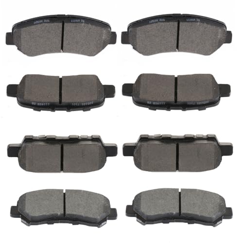 Image of SCITOO D1374 D1393 8PCS Front Semi-Metal Rear Ceramic Brake Pad Sets | Fit For Nissan For Juke,For Maxima,For Rogue,For Rogue Select,For Sentra