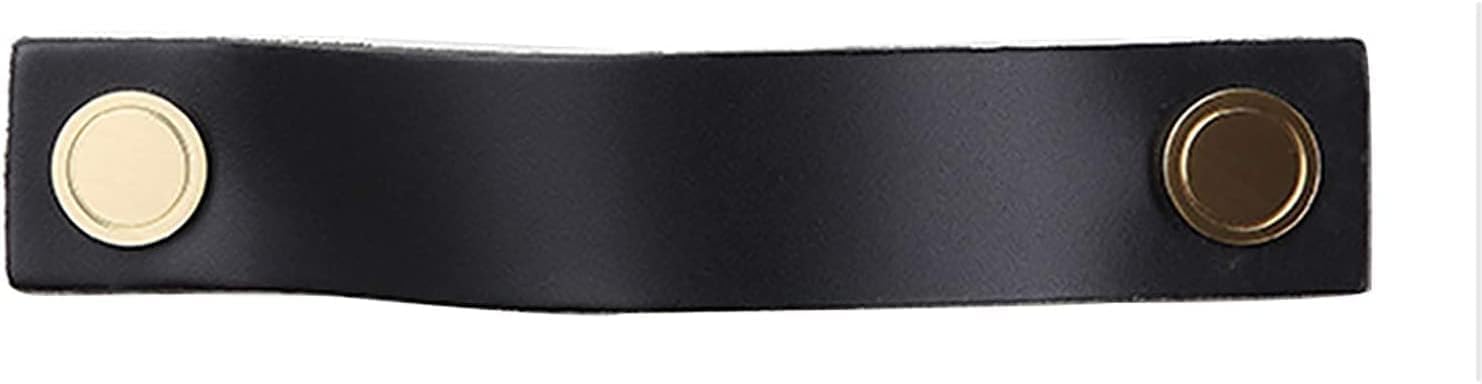 YATUOPNG Furniture Drawer Pulls-Door Cupboard Knobs-Black Leather Handles Cabinet Handle Vintage Knob Door Knobs for Kitchen
