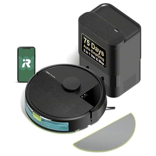 iRobot Roomba 104 2in1 Vacuum & Mop Robot - Self-Empties for 75 Days, Intense Power-Lifting Suction, Vacuums All Floors, Ideal for Pet Hair, LiDAR Smart Navigation Mapping, Mops Hard Floors