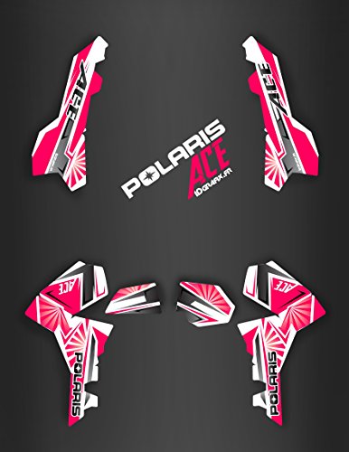 Kit décoration Japan Racing Pink IDgrafix pour carrosserie Polaris Sportsman ACE