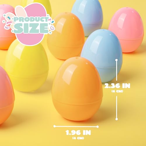 JOYIN 150PCS Pastel Easter Eggs, 2.3" Empty Plastic Eggs, Colorful Plastic Eggshell Bulks for Easter Hunt, Filling Treats, Party Favor, Easter Basket Stuffers, Classroom Prize Supplies by JOYIN - Image 5