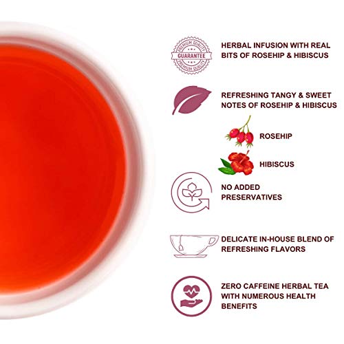 Té de hierbas rosa mosqueta e hibisco 25 saquitos miniatura 6