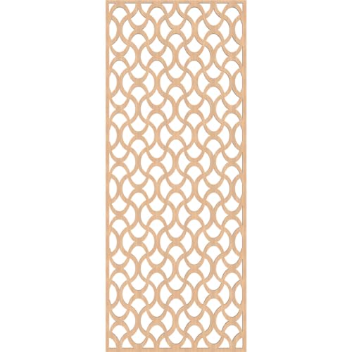 Image of Resort Decorative Pierced Fretwork Wood Wall Panels, 21 3 /8 inchW x 54 3 /8 inchH x 3 /8 inchT, Hickory