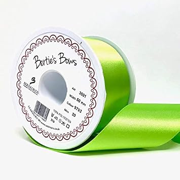 Berisfords Ribbon, Polyester, Red, 20m x 50mm