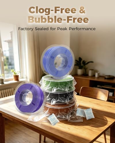 Image of VOXELAB Silk+ PLA Filament 1.75mm, Shiny Chrome-Like Finish with Enhanced Layer Adhesion, 1kg (2.2lbs) for Most FDM 3D Printers, Smooth & Flawless Printing(Violet)