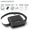 Bekahizar Shoulder Bag Small Messenger Bag Lightweight Cross Body Bags Casual Travel Phone Bag for Men Women Teens Walking Day Hiking (Black) #3