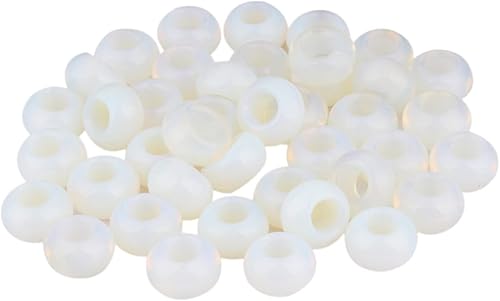 Miniatura 1 de SUNYIK Opalite - Dijes sueltos de agujero grande (0.197 pulgadas) para pulseras y joyas, paquete de 20