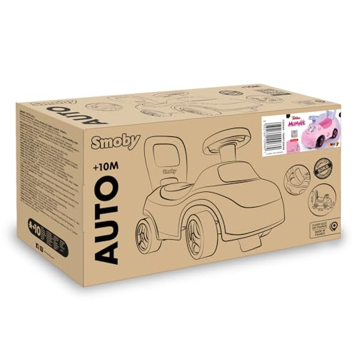 Smoby Porteur auto enfant 2 en 1 Minnie Coffre sous la selle Dès Fabrication française - vue 9