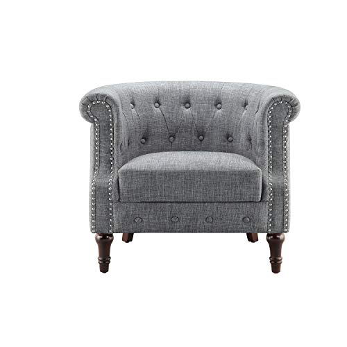 Rosevera C21-3 Barrel Chair, 32" H x 28" W X 29" D, Grey