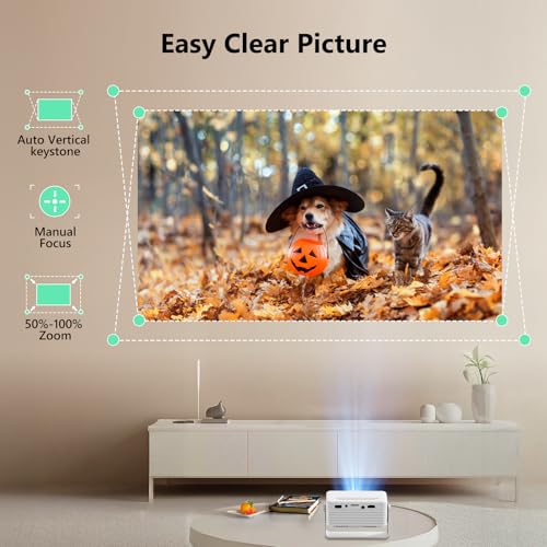 Image of Yoton Y3 Mini Projector, Ultra-Compact 317g, 360 Stand, Auto Keystone