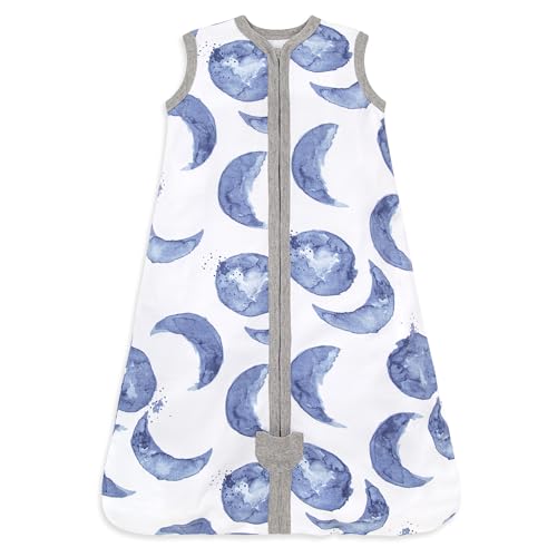 Burt's Bees Baby Unisex Beekeeper Blanket, 100% Organic Cotton, Swaddle Transition Sleeping Bag Wearable, Blue, X-Large US