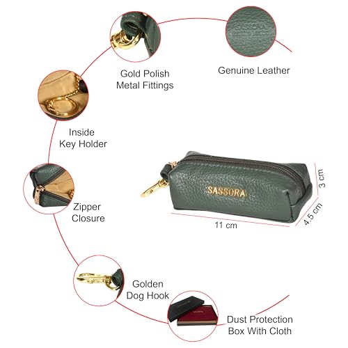 Image of Sassora Premium Leather Key Pouch For Car & Other Keys