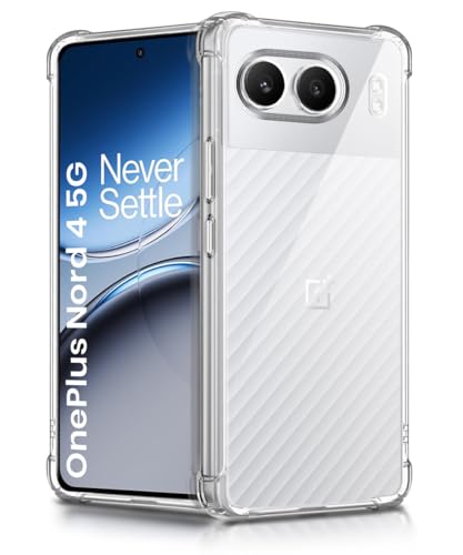 Image of WOW IMAGINE Clear Back Cover Case for 1+ OnePlus Nord 4 5G | Shockproof Soft TPU Case | Cushioned Edges for Ultimate Protection Back Cover Case - Transparent