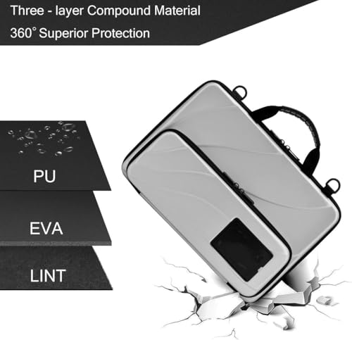 Image of 360All Around Protective Hard Shell Unisex Shockproof Laptop Bag Case Cover with Shoulder Strap, Messenger Bag with Superior Protection