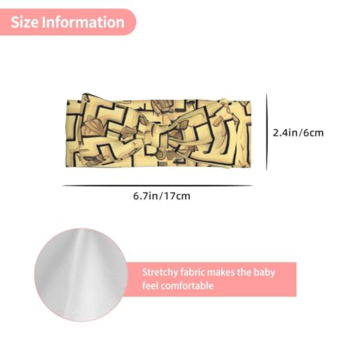 Treasure Maze Baby Bow Headband, Soft Baby Bow Hair Accessory For Newborn Babies, *Toddlers, Kids.3