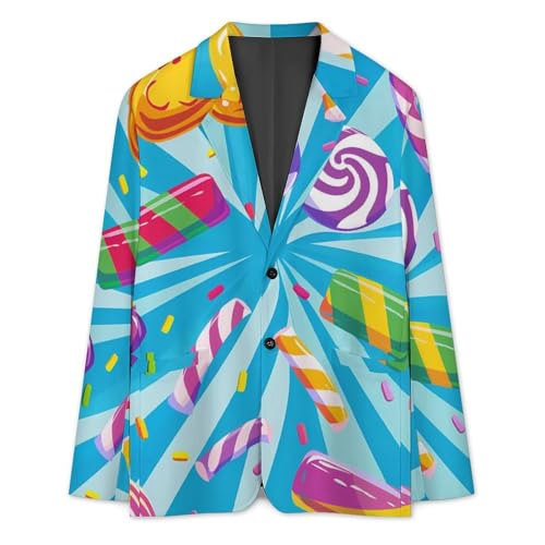 Colorful Candy Mens Blazer Two Button Sport Coat Lightweight Suit Jacket for Travel Business Wedding3