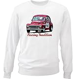  TEESANDENGINES Men\'s Volvo PV 544 White Sweatshirt Size Medium