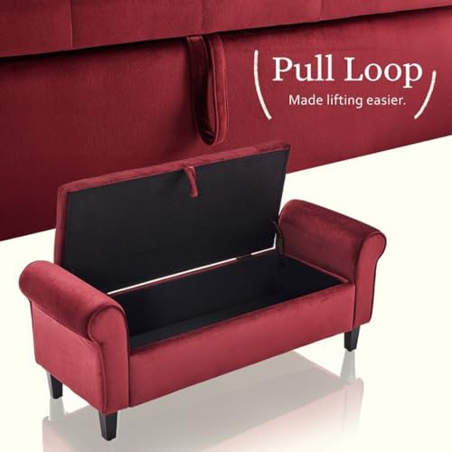 Image of armrest Storage Couch Bench Ottoman Bench 2 Seater Sofa Settee for livingroom badroom Office