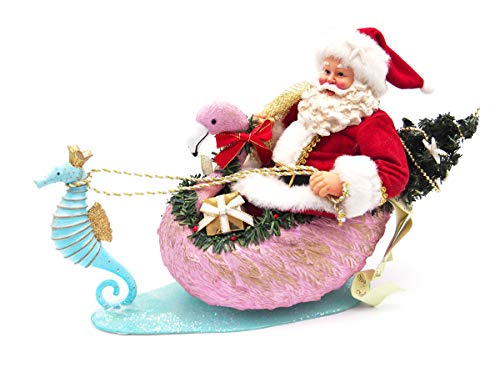 Department 56 by The Sea Santa Flamingo Crossing Figurine, Multicolor