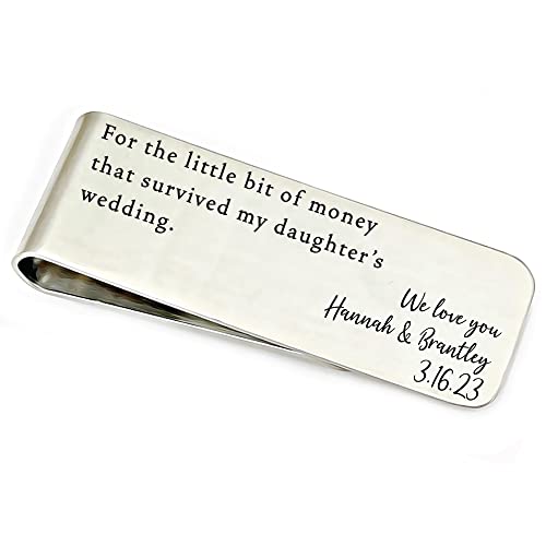 Survived Money Clip Personalized Money Gift Idea Money That Survived My Daughters Wedding Gift Idea Personalized Money Wedding Party Gift SURVIVED-MONEY