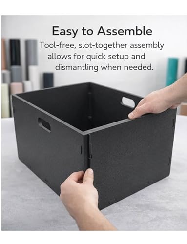 Rangement vinyle et support pour papier de fond à compartiments