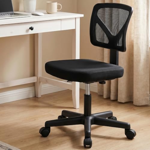 Image of OLIXIS Armless Home Office Chair, Ergonomic Small Desk Chair