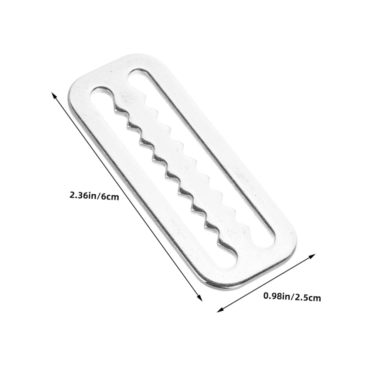 SUPVOX 4Pcs Stainless Steel Diving Webbing Belt Keepers Durable Weight Retainers with Serrated Edge Design Stoppers for Webbing Belts for Scuba