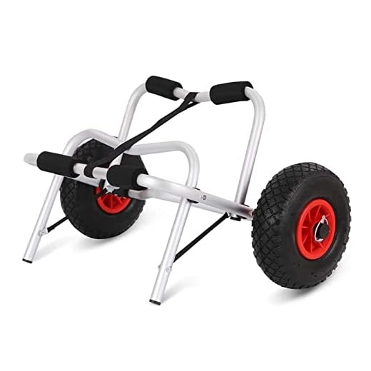 KingSaid Kajakwagen Bis Zu 100 Kg Faltbarer Spannriemen Aluminium Bootstrailer Kanuwagen Transportwagen Surfwagen