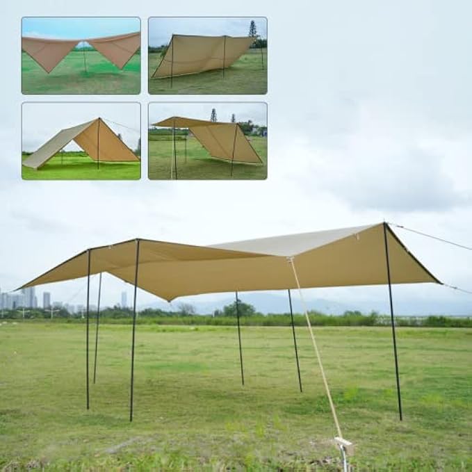 Compact Instant Sunproof Canopy Tent, Portable Sports Cabana for Hiking, Camping, Fishing, Picnic, Family Outings (Brown)