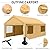 OUTFINE Carport Canopy 12x20 FT Heavy Duty Boat Car Canopy Garage with Removable Sidewalls and Roll-up Ventilated Windows, Tent Stakes x 12, Windproof Ropes x 4, Sandbags x 4 (Beige)