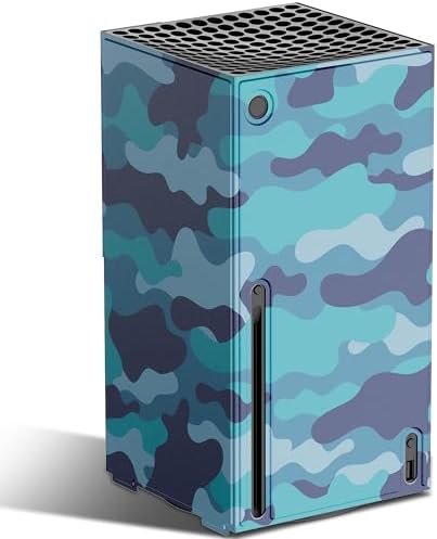 Wraps for Xbox Series X Console, Mytrix Custom X-Box Series X Cover Skin, Magnetic Protective Case for Easy Installation,Full Protection -Blue Camo