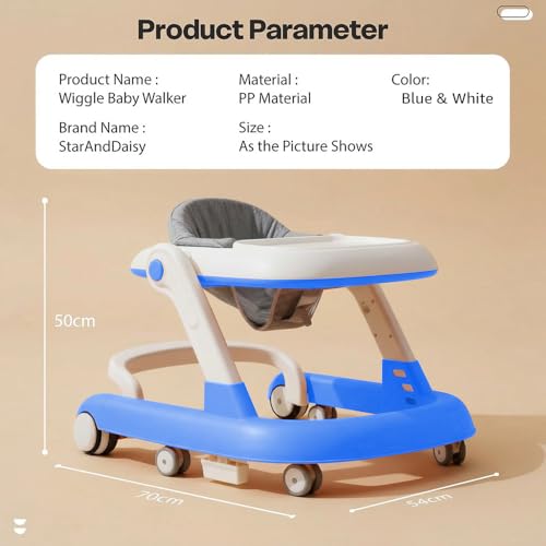 Image of StarAndDaisy Baby Walker for 6-18 Month Baby Boy & Girl /Height Adjustment, Speed Control /Baby Walker for Kids with Safety Wheels and Comfortable Seat (Blue)
