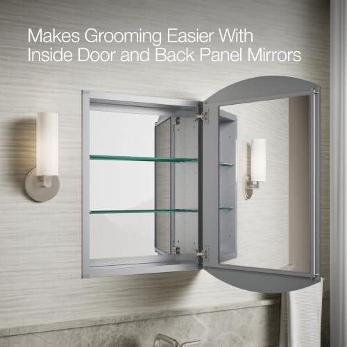 Kohler Archer 20" W 31" H Single-Door Bathroom Medicine Cabinet w Mirror - image 8