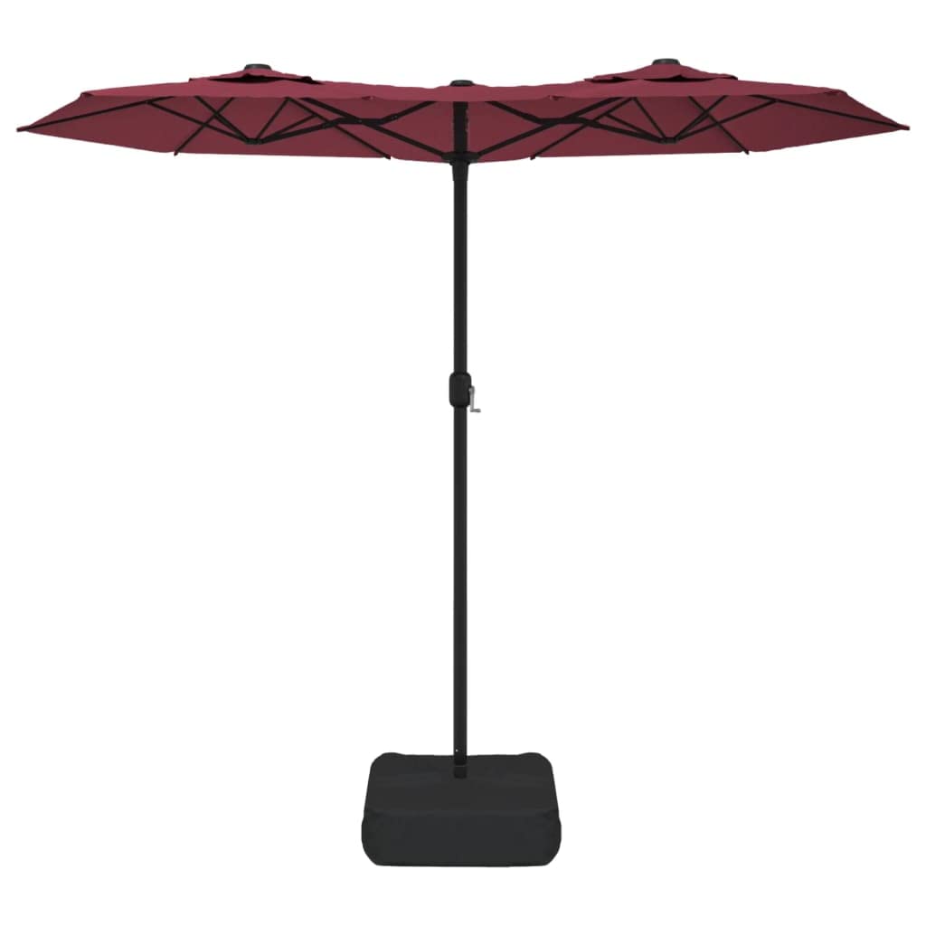 Genérico Sombrilla Doble de jardín Rojo Burdeos 316x145 cm,Casa y jardín,Jardín,Artículos de Exterior,Sombrillas,Rojo,362965
