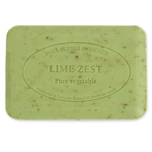 Image of Pre de Provence Artisanal Soap Bar, Enriched with Organic Shea Butter, Natural French Skincare, Quad Milled for Rich Smooth Lather, 8.8 Ounce, Lime Zest