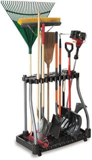 Rubbermaid Garage Tool Tower Rack, Organizes up to 40 Long-Handled Tools, Easy to Assemble - Black (2140834)