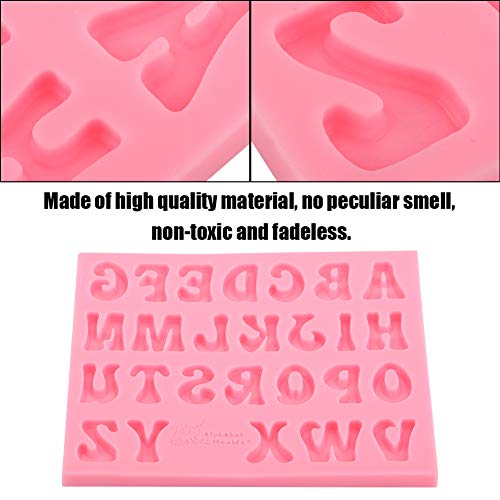 Dekaim Silicone Letter Molds, 26 Alphabet & Rose Shapes, Pink, Non-Toxic, Durable & Reusable for Cakes Candies, Chocolates, Ice Cubes - Image 4