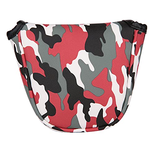 Golf Builder Red Camouflage Golf Club Mallet Putter Head Cover With Magnetic Closure For Center Shaft Putters #TOP1