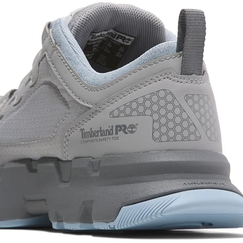 Timberland PRO Timberland PRO Women's Powertrain EV Composite Safety Toe Industrial Athletic Work Shoe, Grey/Blue, 9W